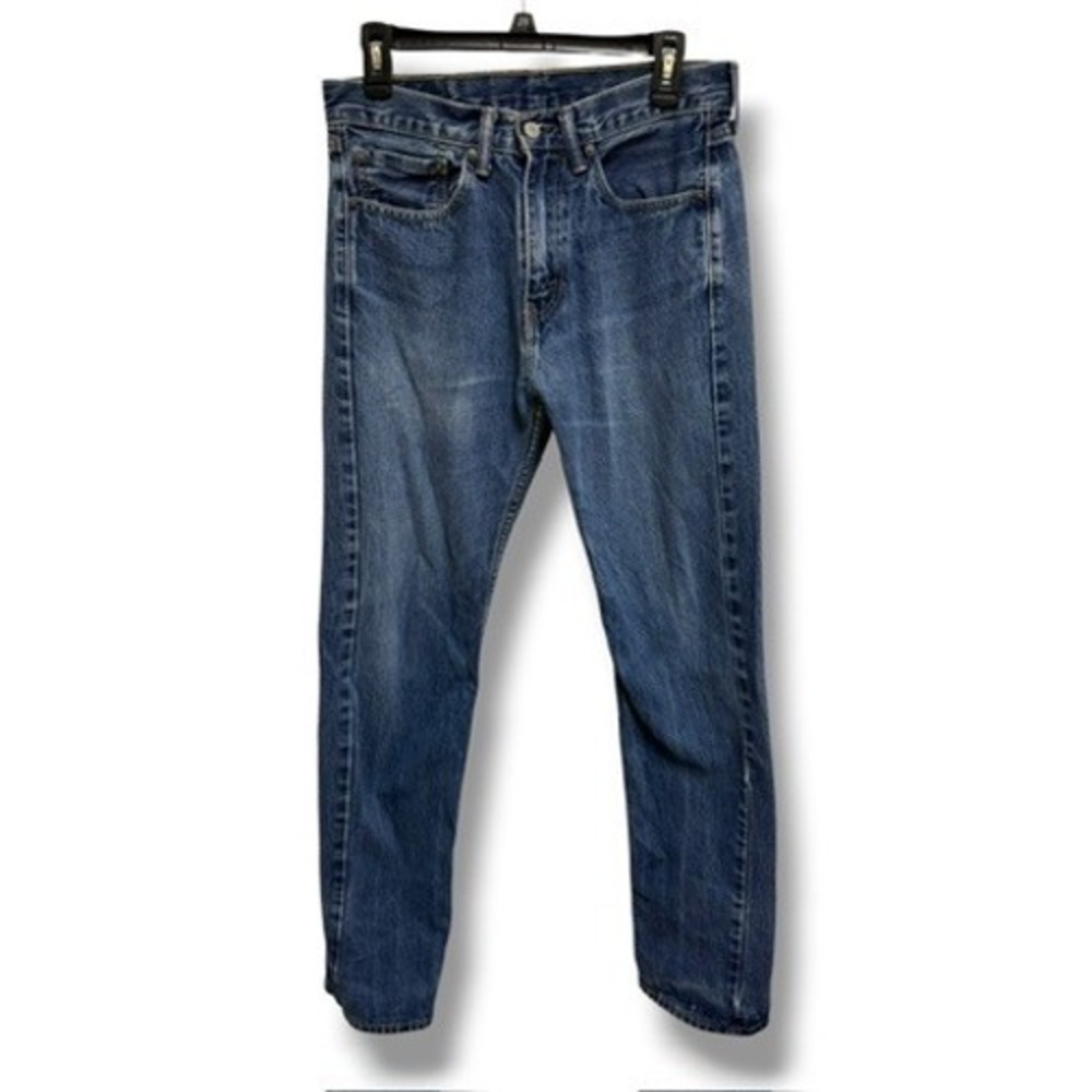 Levis 505 Mens Jeans W31 L34 Medium Wash Straight Leg‎ Denim Regular Fit Blue